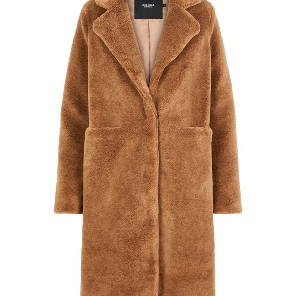 New Holly Long Teddy Coat โ Size Medium โ Tobacco Brown - Picture 12 of 12